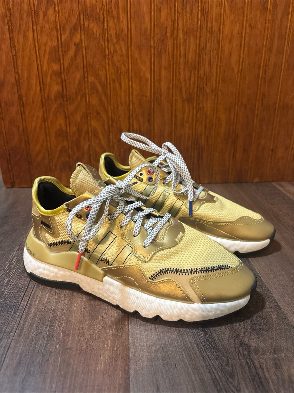 adidas Yellow and Gold Low-Top Sneakers